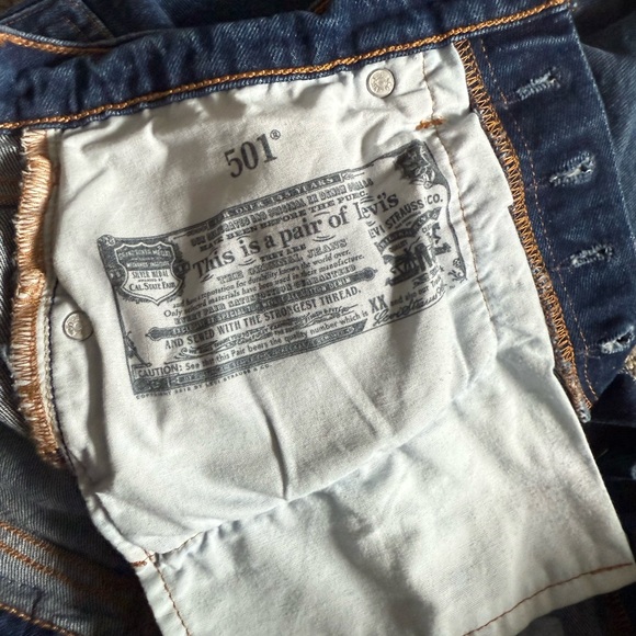 Levi's Straight Fit Denim Jeans - Deep Blue - Picture 6 of 8